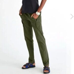 NEW NWOT! PASKHO PURITY TRAVEL PANTS GREEN STRETCH MICROFIBER ELASTIC WAIST sz M